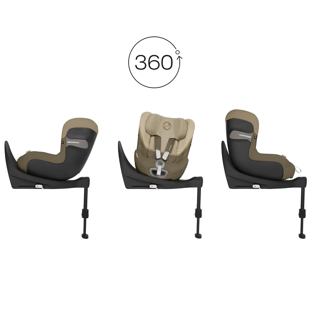 CYBEX Gold Kinder-Autositz Sirona S2 i-Size, Ab ca. 3 Monaten bis 4 Jahren, Max. 18 kg, SensorSafe kompatibel, Granite Black