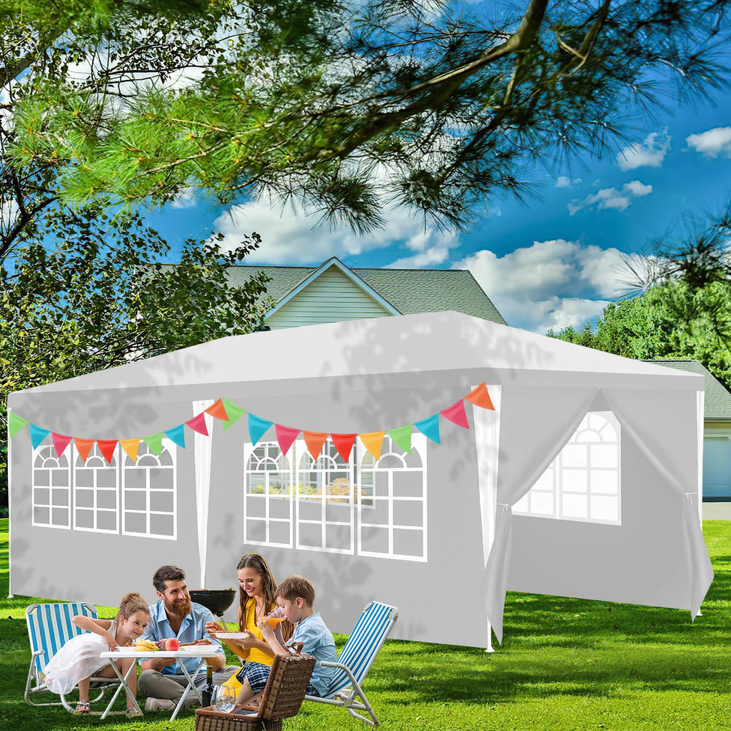 Sonnewelt Padiglione 3x6m Gazebo Impermeabile con Pareti Laterali