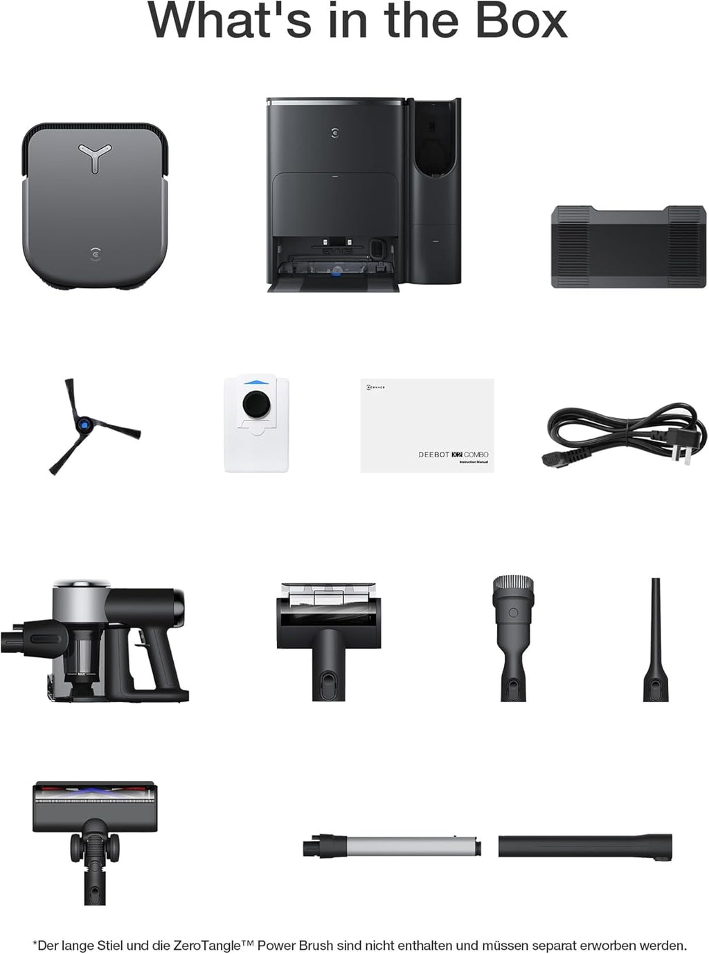 ECOVACS DEEBOT X2 Combo Saugroboter mit Wischfunktion 8700Pa mit Handstaubsauger, doppelte automatische Leerung, 15mm Mopp-Hebesystem, selbstreinigender Roboterstaubsauger, Heiwasser-Moppreinigung