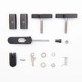 Hinterbau-Clip Set - Schwarzes Aluminium (P Line)