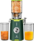 LINKChef Schnellreinigungs Entsafter, NO-Prep Entsafter Gemüse und Obst, Blitzreiniger Saftpresse Slow Juicer Testsieger mit Einfacher Installation, BPA Frei, 115mm, 1.2L, 200w Schwarz
