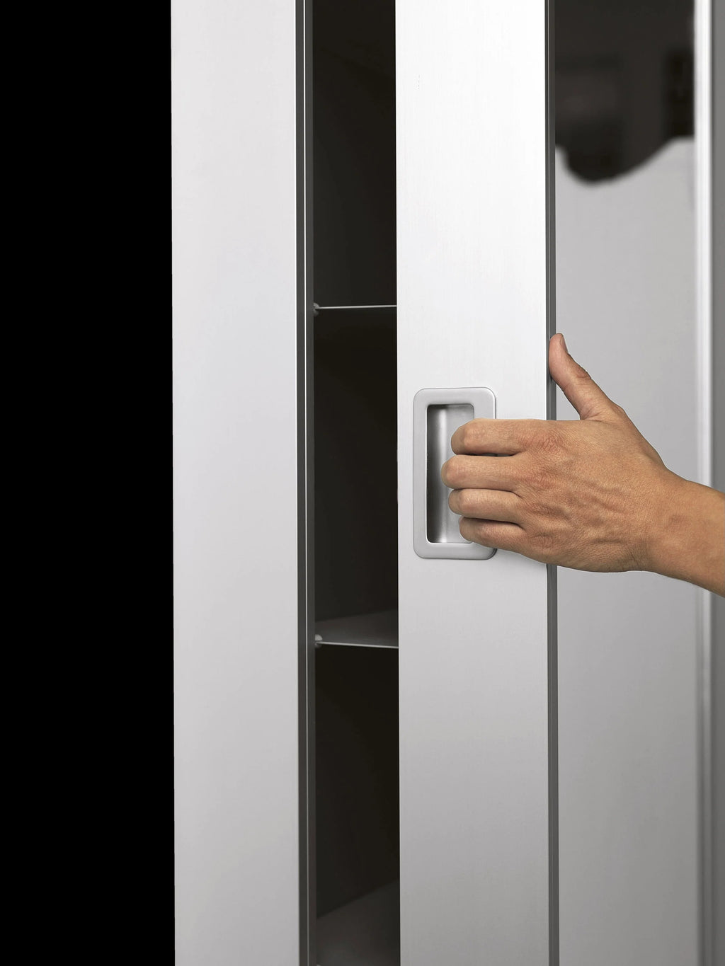 Kristalia Box, Coat Box armadio guardaroba di design italiano con specchio, armadio da corridoio P20cm