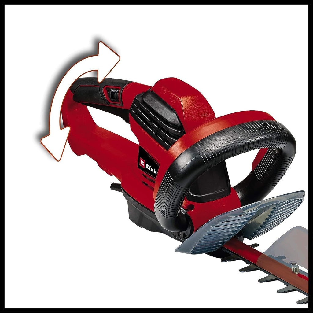 Einhell Tagliasiepi elettrico GE-EH 7067 (700 W, lama in acciaio tagliato e diamantato, ingranaggi in metallo, protezione antiurto, incl. fodero)