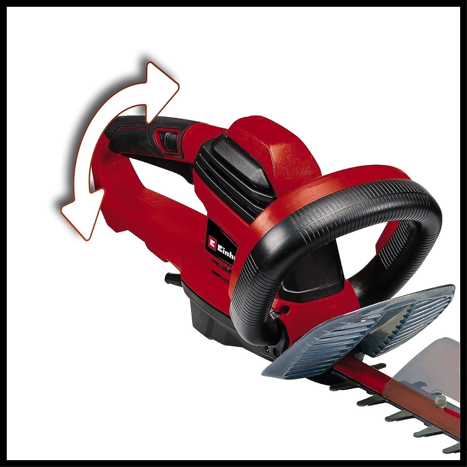 Einhell Tagliasiepi elettrico GE-EH 7067 (700 W, lama in acciaio tagliato e diamantato, ingranaggi in metallo, protezione antiurto, incl. fodero)