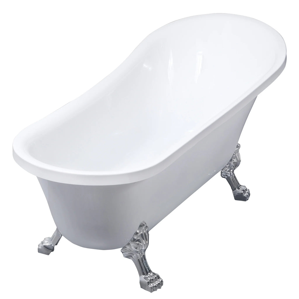 Lykke Vasca da bagno con piedini Nordic Deluxe 1500x750x710mm, Bianca