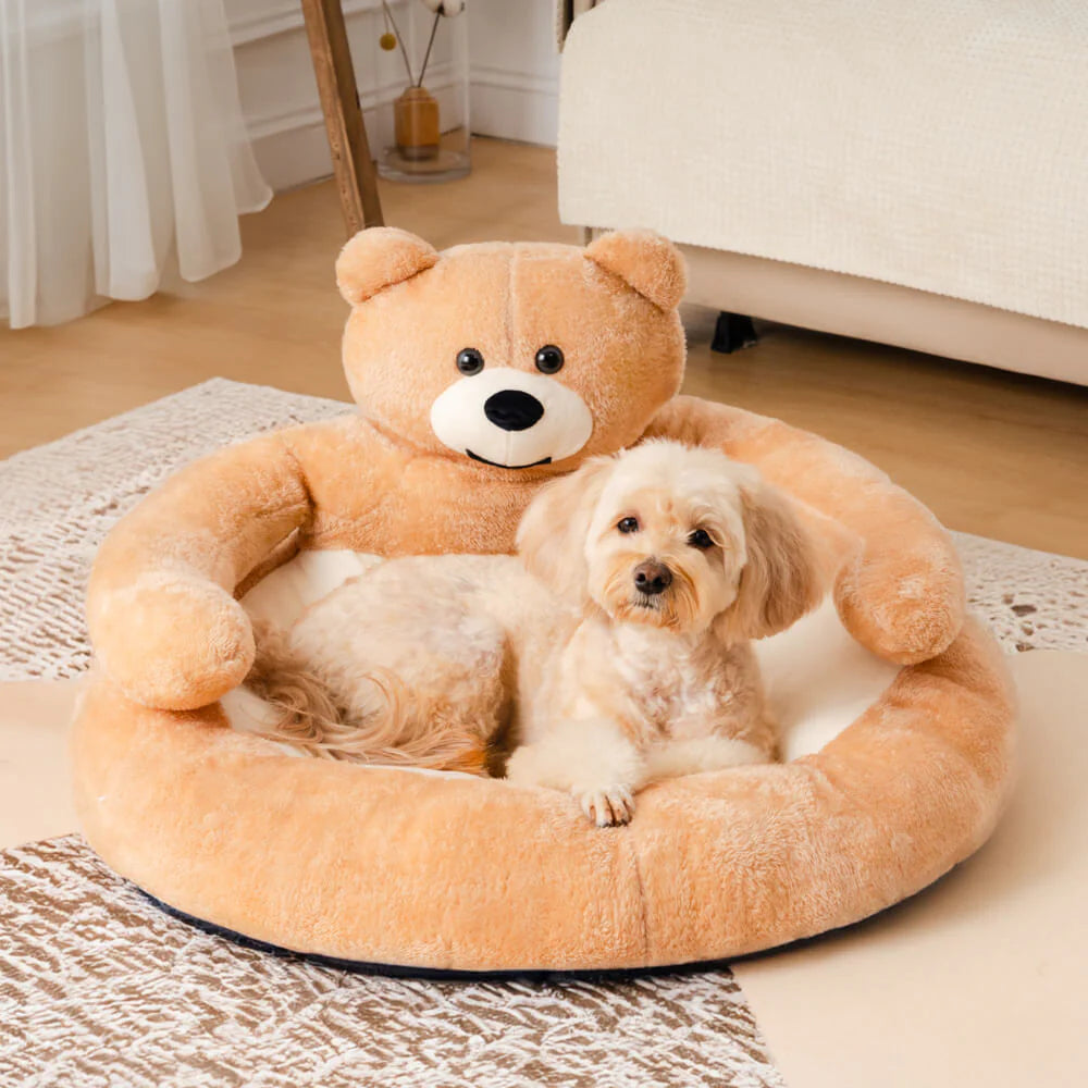 Sandy | Kuscheliges Hundebett in Teddyform