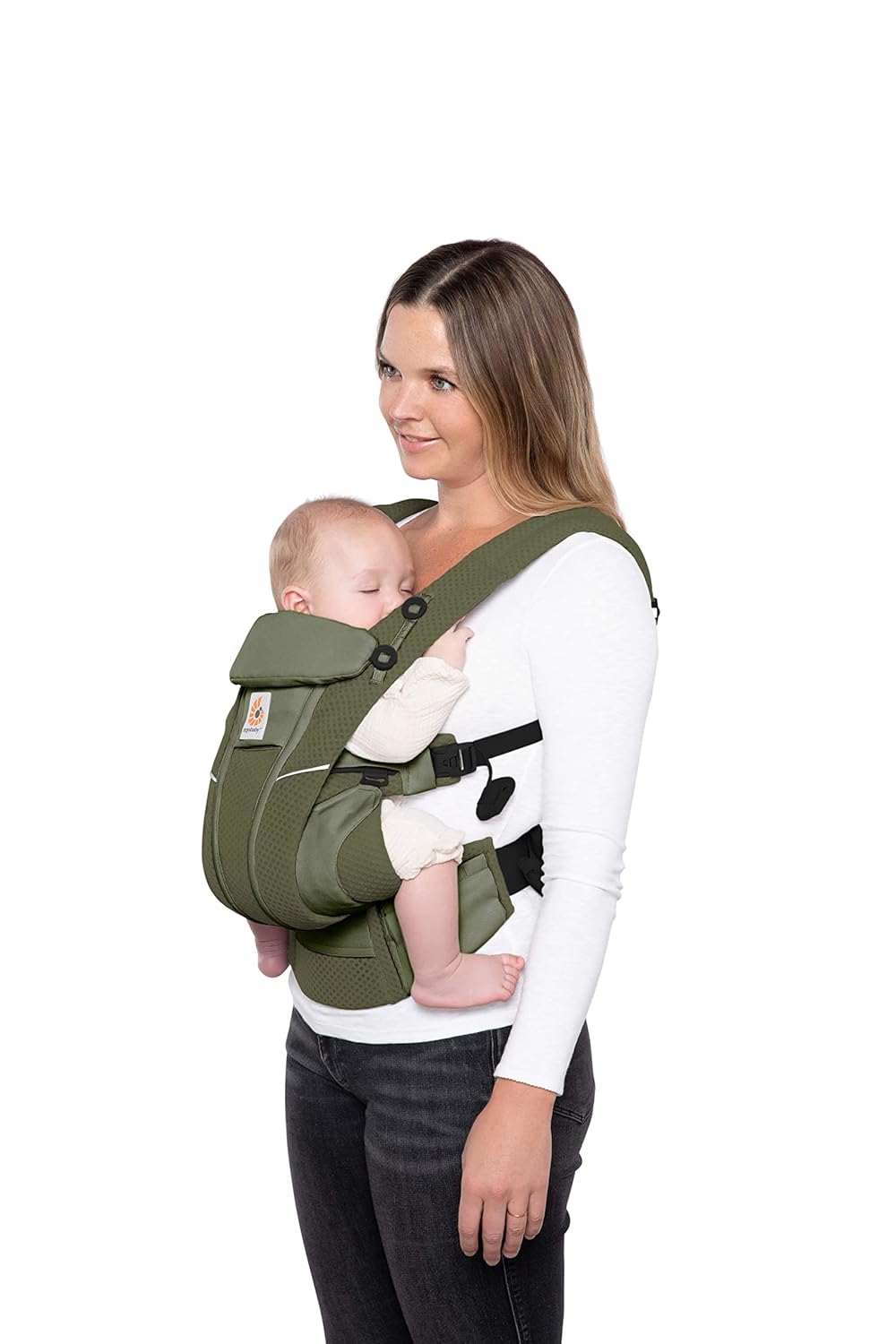 Ergobaby Omni Breeze Marsupio per Neonati dalla Nascita fino a 20 kg, Morbido Mesh SoftFlex a 4 Posizioni, Ergonomico, Porta Bebè, Natural Beige