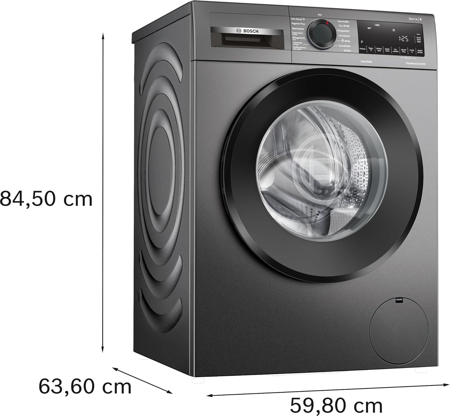 BOSCH WAN28127 Lavatrice Serie 4, a carica frontale, capacità 8 kg, 1400 giri/min, Iron Assist, Active Water Plus, EcoSilence Drive, Speed Perfect, bianco, 60 cm