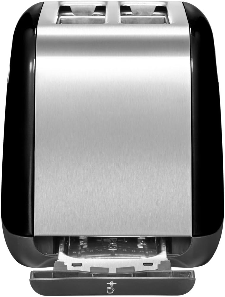 KitchenAid 5KMT2115BOB Klassischer Toaster mit 2 Schlitzen, Metall Legierter Stahl, Onyx Black