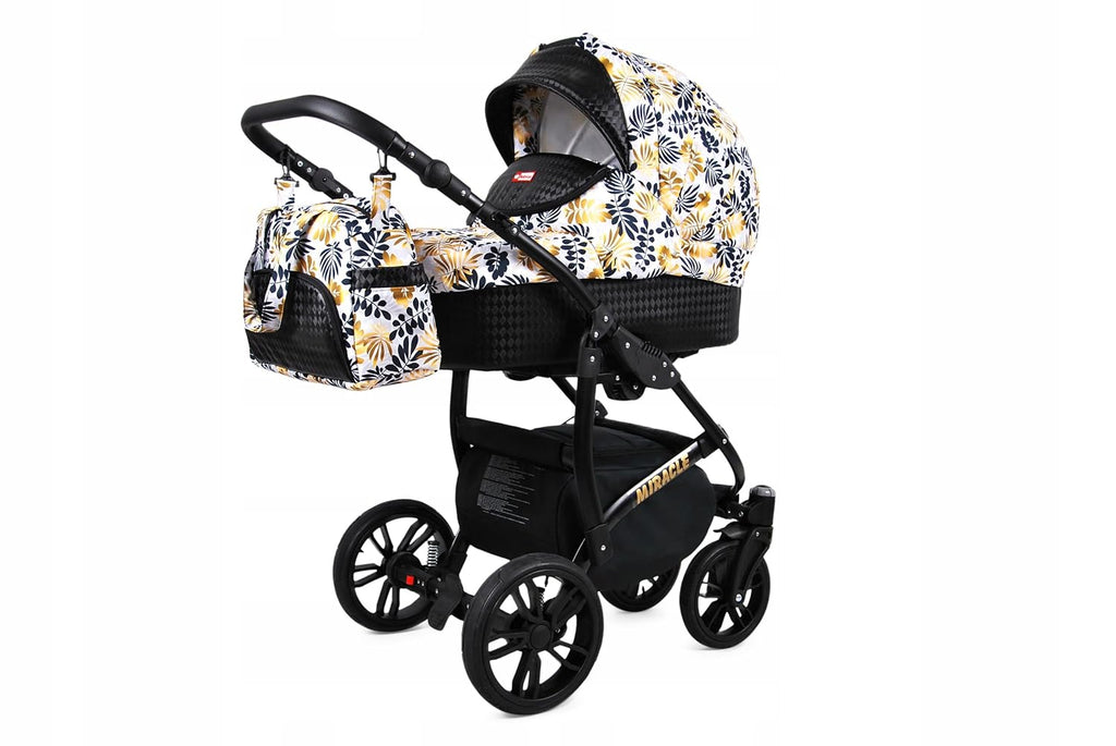 BabyLux® Bambimo Set Passeggino 3 in 1 - Optimal - incl. Navicella, Seduta Passeggino, Seggiolino Auto Ovetto - Seggiolino Auto - Set Passeggino - Passeggino Combinato con Borsa Fasciatoio, Parapioggia ecc.
