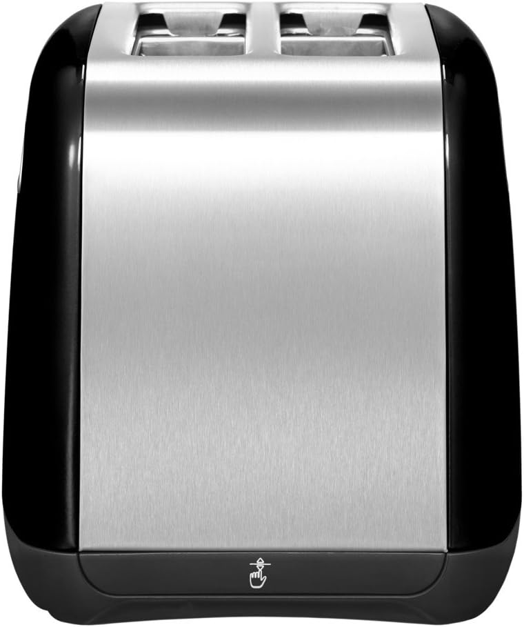 KitchenAid 5KMT2115BOB Klassischer Toaster mit 2 Schlitzen, Metall Legierter Stahl, Onyx Black