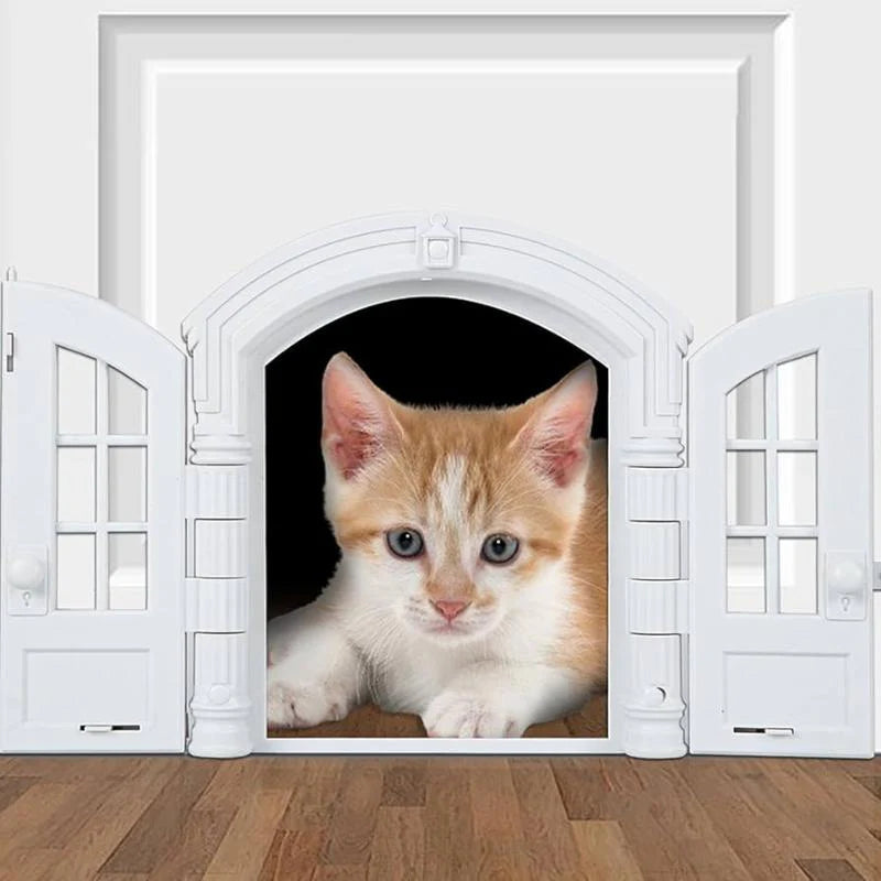 Franzsische Katzen-Doppeltür für den Innenbereich