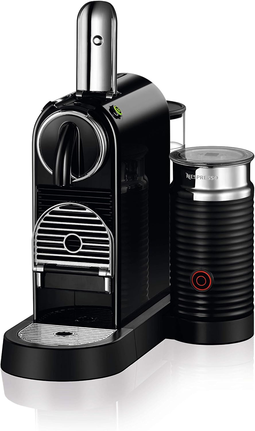 Nespresso De'Longhi EN267.BAE Citiz Macchina da Caffè con Montalatte, Funzione di Risparmio Energetico, 1710W, 1 Litro, 37.2 x 21.8 x 27.7 cm, Nero