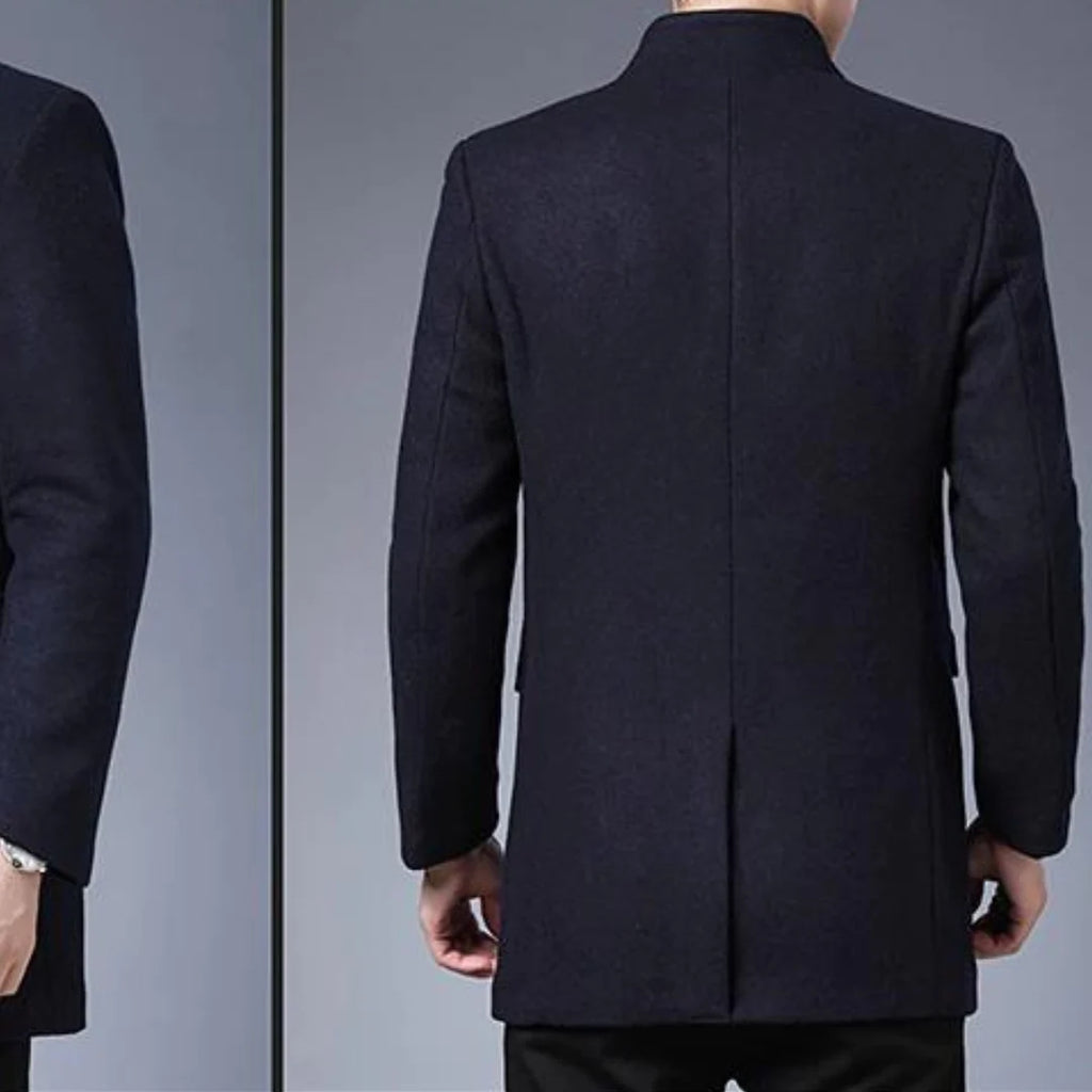 Herren-Trenchcoat aus Wolle – winddicht