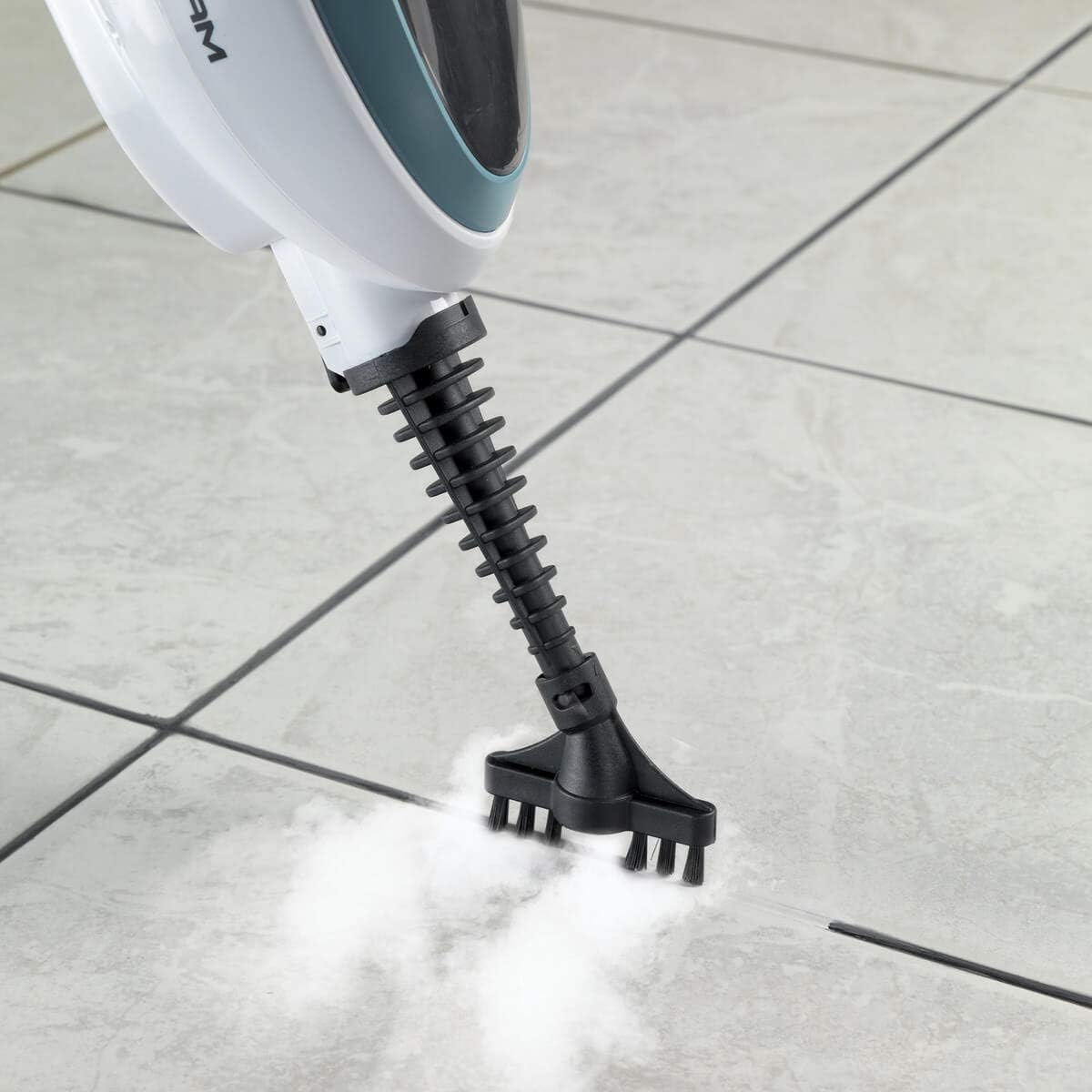 Ariete 4164 Scopa a vapore 10-in-1, 1500W, serbatoio 350cc, elimina fino al 99% dei batteri, per tutti i pavimenti, vapore continuo portatile 18 minuti, autonomia illimitata, bianco