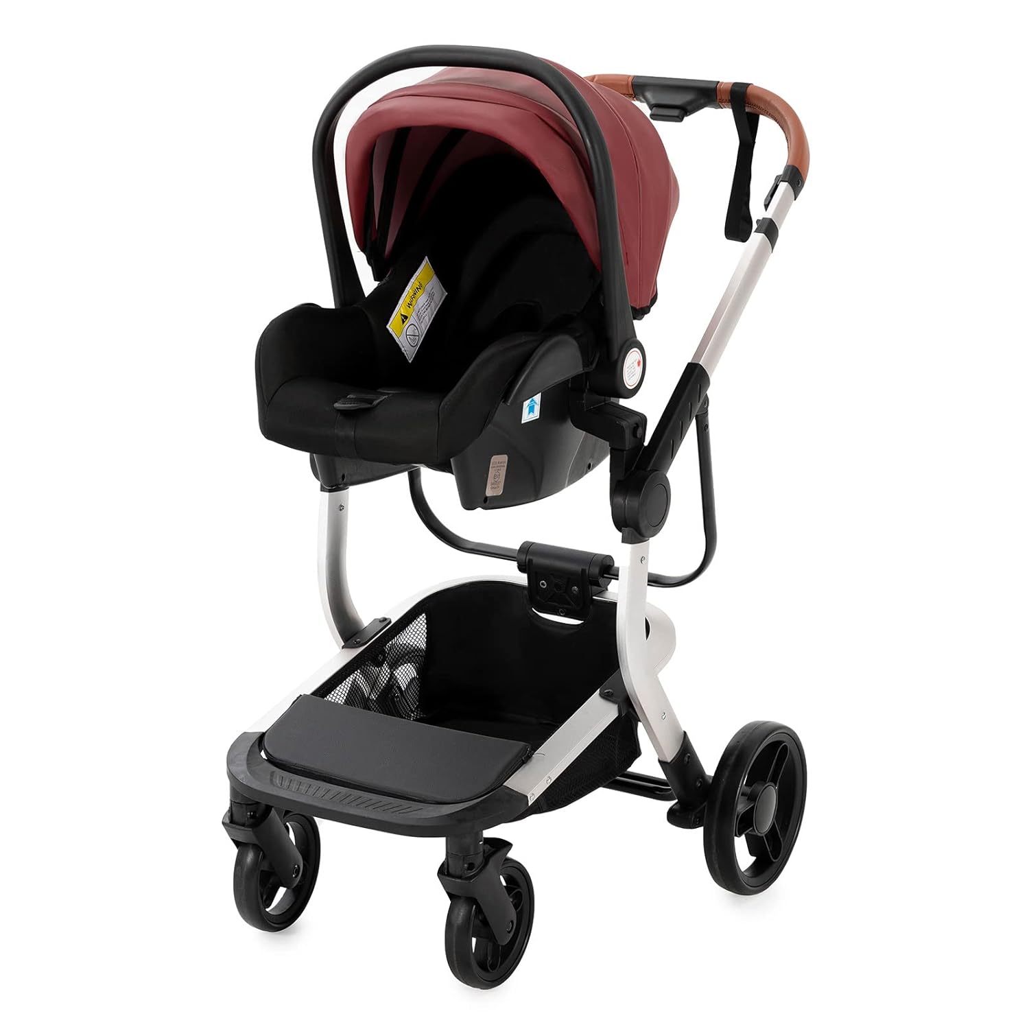 Sianldcone Passeggino 3 in 1, Set Passeggino con Tessuti di Alta Qualità, Sistemi di Viaggio con Spinta Reversibile, Passeggino Combinato a Vista Aperta Set Completo 3 in 1 (V9 Cachi)
