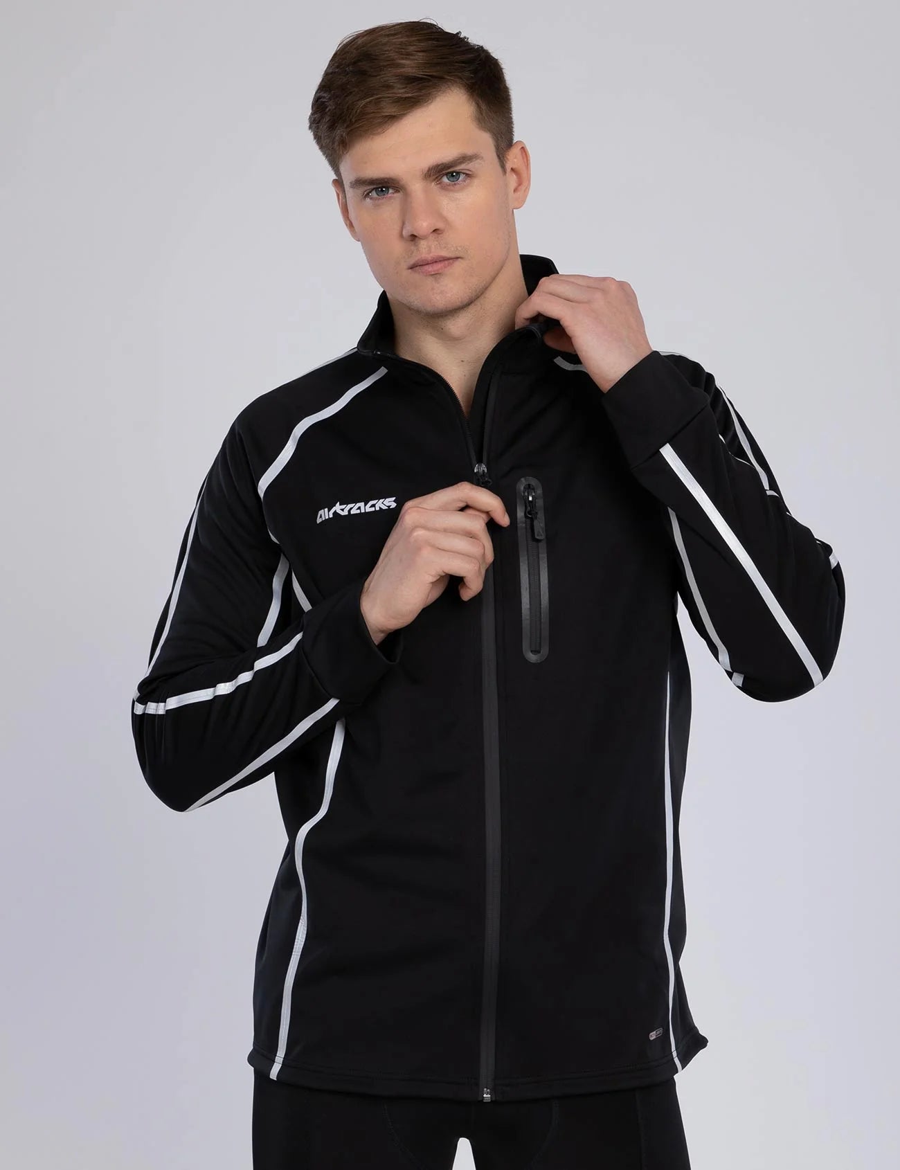 Herren Thermo Fahrradjacke / Laufjacke Air Tech II Schwarz Setprodukt