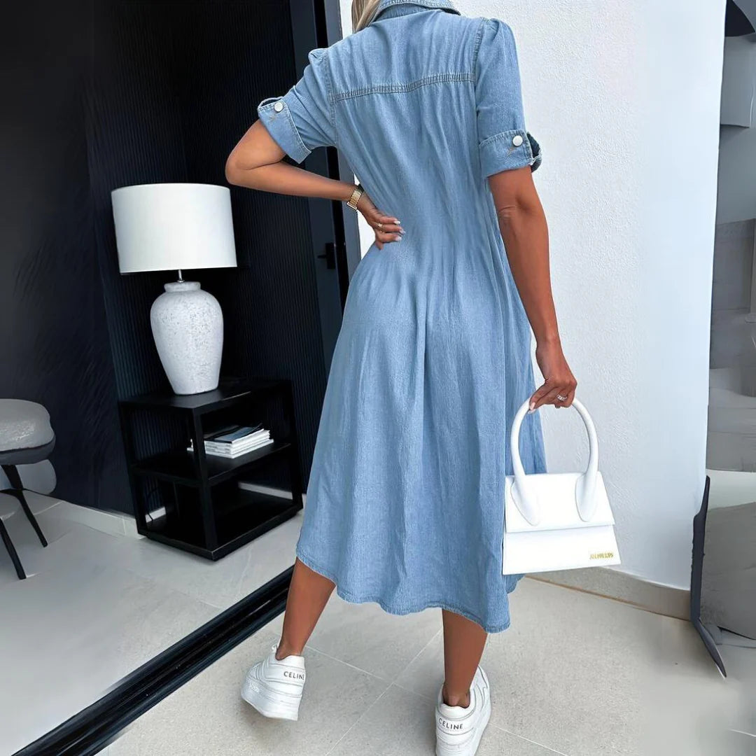 Tijana - Schickes Midikleid aus Denim