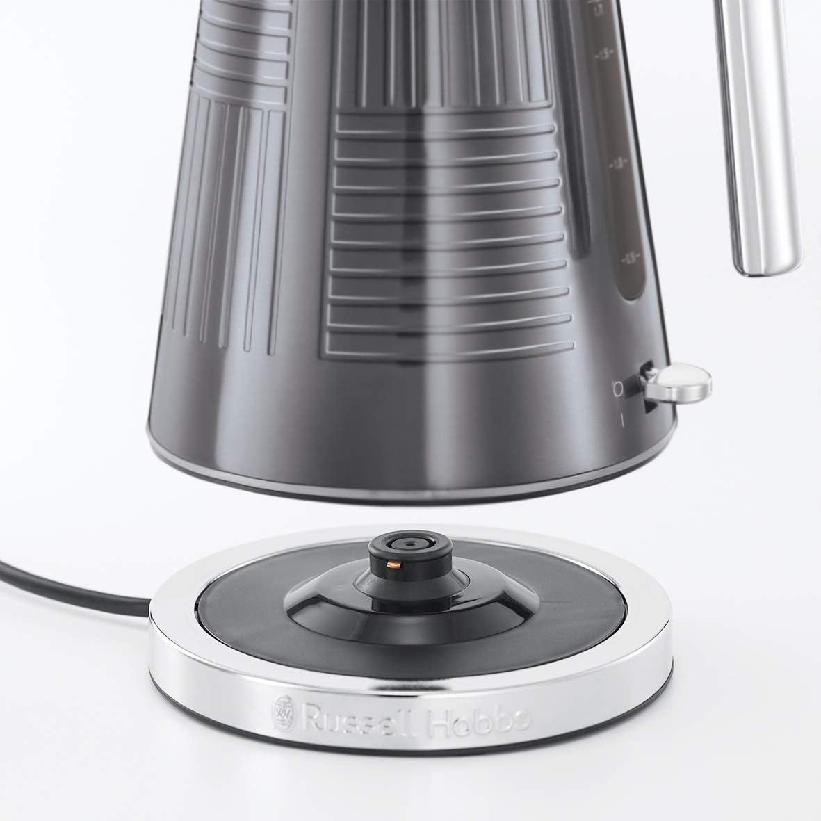 Russell Hobbs GeoSteel Set Colazione: Tostapane, Bollitore e Macchina per il Caffè
