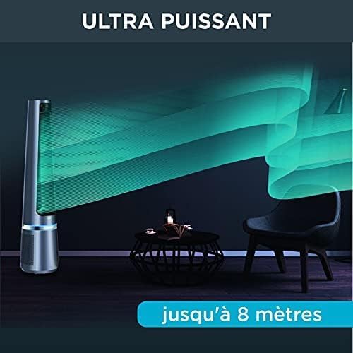 Rowenta QU5062 Eclipse Purificatore d'aria 3in1 | Termoventilatore | Ventilatore | filtra il 99,9% delle particelle | per ambienti fino a 30 m2 | riscaldamento rapido fino a 35°C | modalità automatica giorno/notte | Nero/Grigio