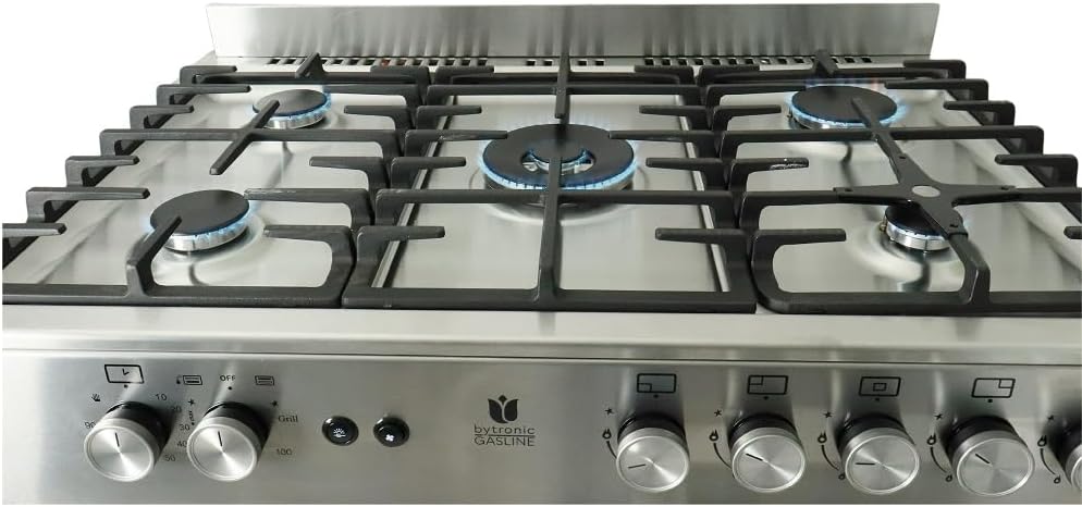 Gasline Gas Standherd con armadio per bombole 90cm GAG90GOXFL, 5 fuochi Sabaf, accensione elettrica e termocoppia di sicurezza Propan GPL…