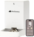 Snow+ Distributore Automatico di Cibo per Gatti, 4L Dispenser Automatico di Cibo per Gatti e Cani, Dispenser Automatico di Cibo per Gatti WiFi con Controllo APP, Doppia Alimentazione, Blocco a 3 Freschezza, 1-10 Pasti/Giorno