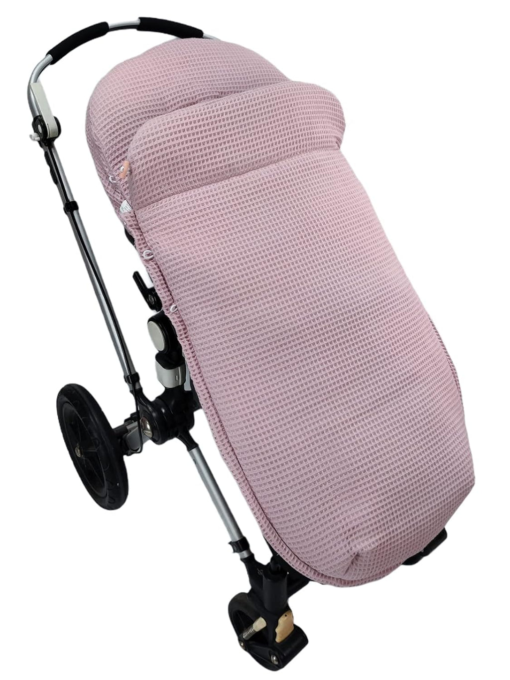 Universal Fußsack für Kinderwagen oder Buggy – Waffle – Handmade – Nenel (Grau)