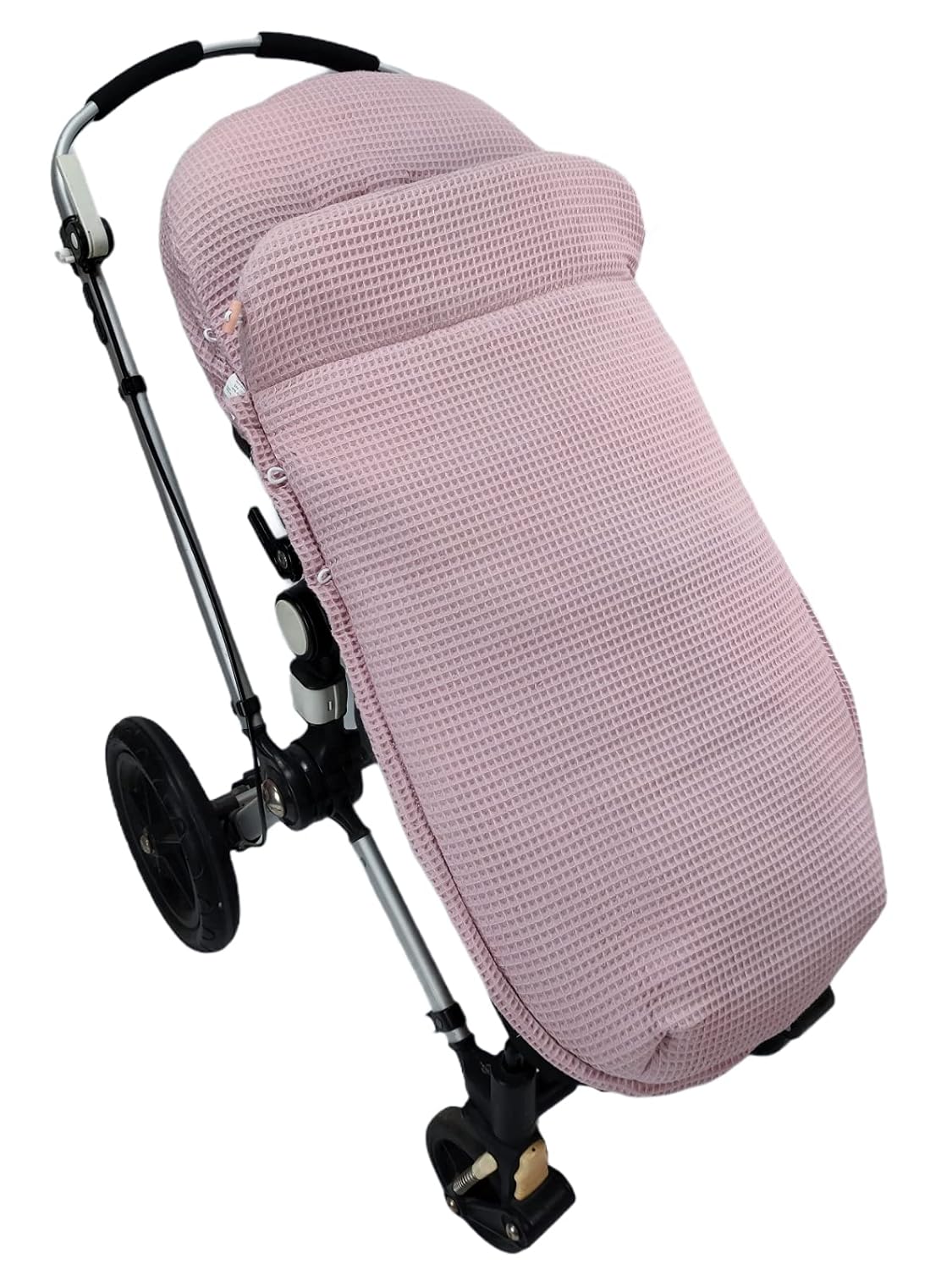 Universal Fußsack für Kinderwagen oder Buggy – Waffle – Handmade – Nenel (Grau)