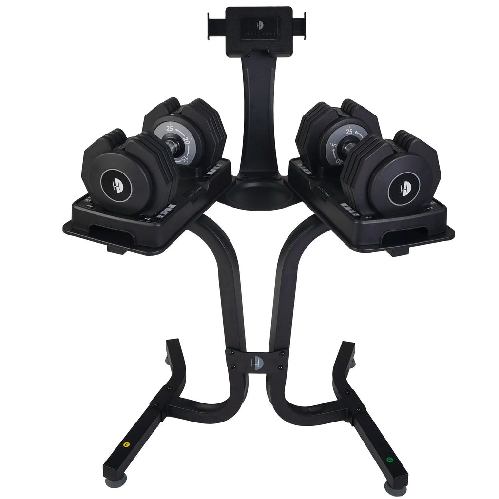 Half Human Set di Manubri Regolabili da 25 kg con Supporto per Manubri