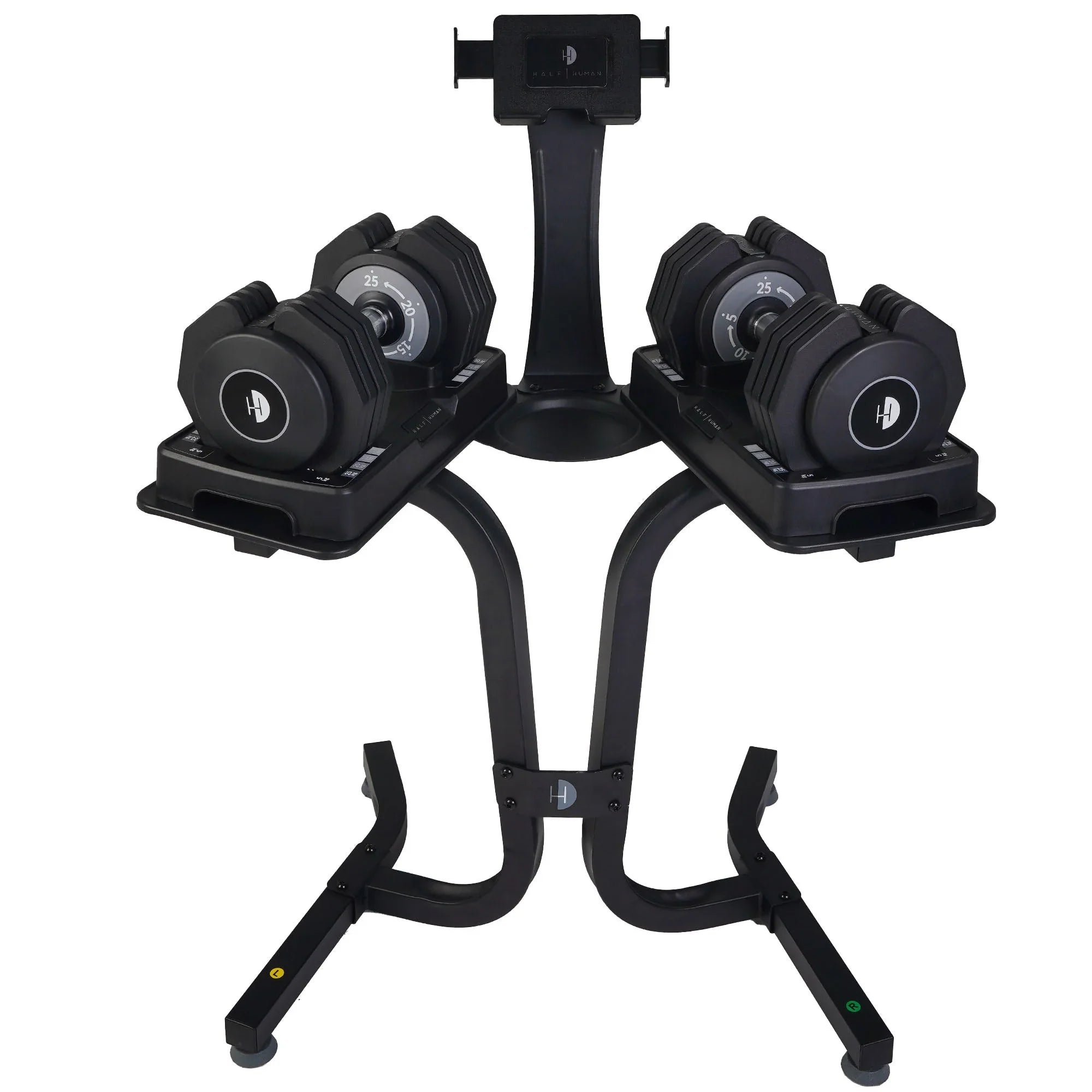 Half Human Set di Manubri Regolabili da 25 kg con Supporto per Manubri