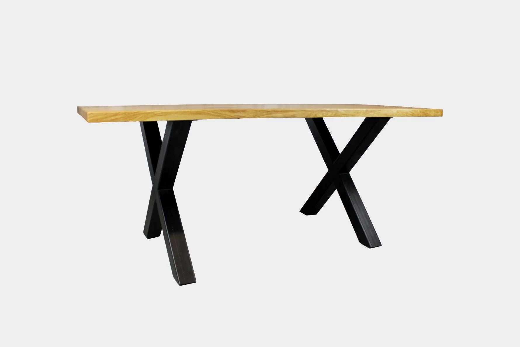 Serie TARA | Massivholztisch - Eiche - Schweizer Kante - inkl. Tischbein X-Form - versch. Gren und Farben | Lnge: 160 - 300 cm | Breite: 90 -100 cm
