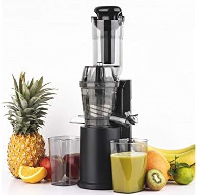 H.Koenig GSX22 Estrattore di succo / 1 L / 3 diversi filtri per sorbetto, succo denso, succo sottile / Contenitore per la polpa / Lavabile in lavastoviglie / Acciaio inossidabile /, Nero