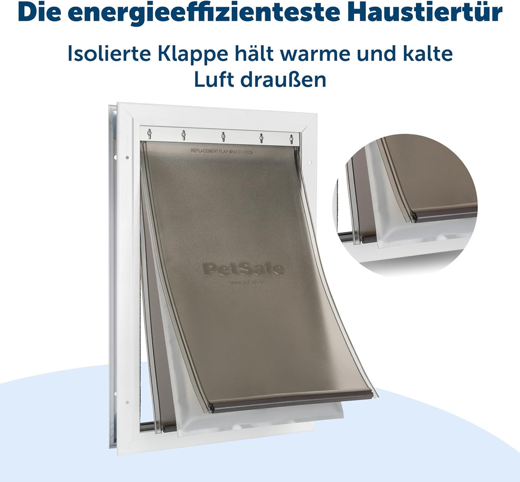 PetSafe Aluminium-Haustiertür für extremes Wetter , Energieeffiziente Katzen- und Hundeklappe, Für Haustiere bis 18 kg, Gre M