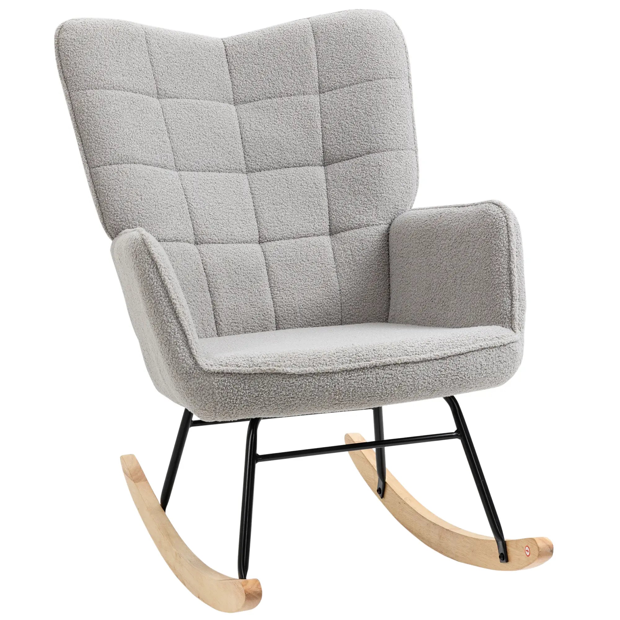HOMCOM Schaukelstuhl Wohnzimmer Schwingsessel elegant gemütlich