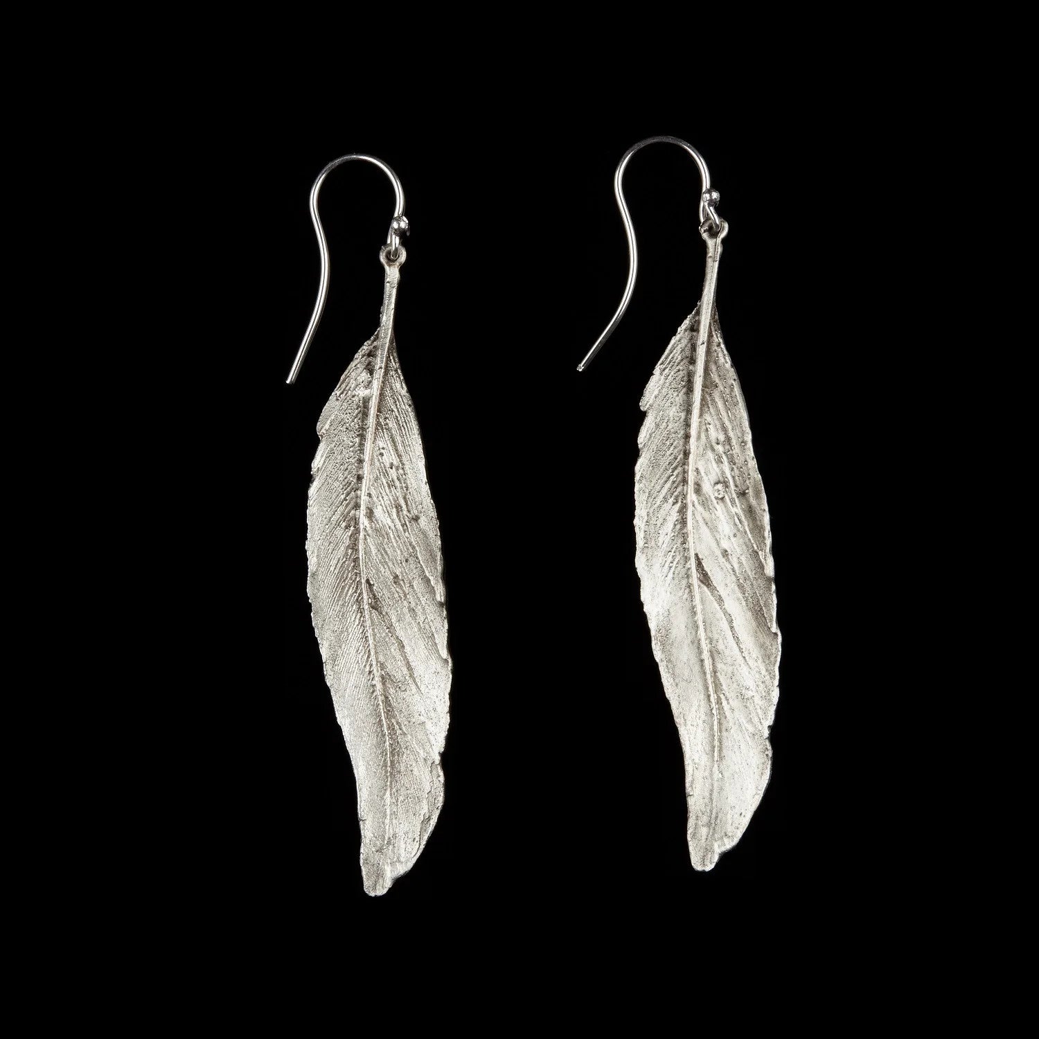 Feder - Ohrhnger Lang Einzel Silber