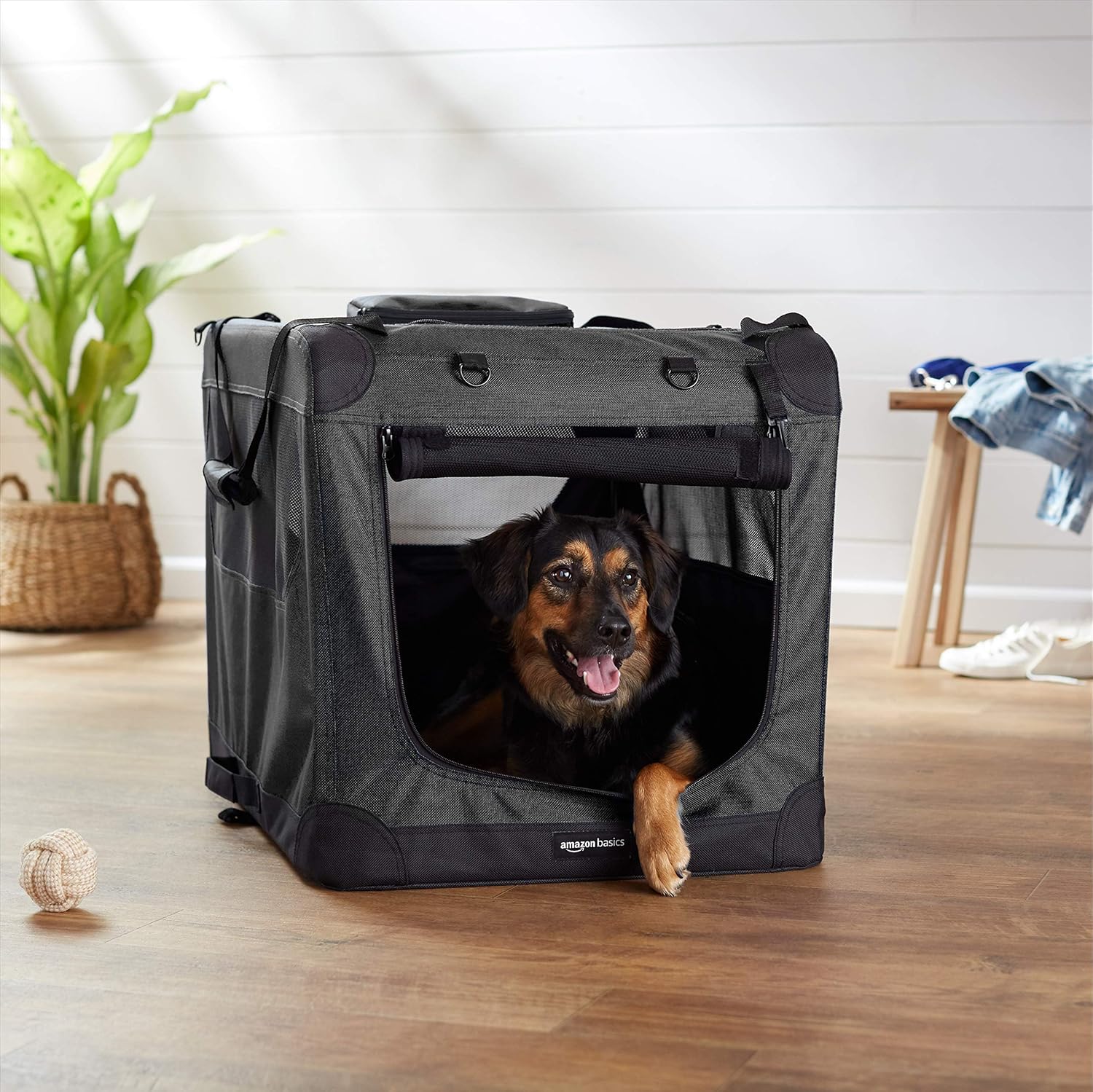Amazon Basics – Morbida borsa pieghevole per animali domestici, 30 pollici/76,2 cm, grigia