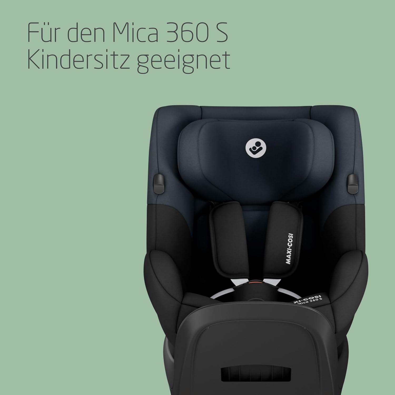 Maxi-Cosi Mica 360 S, Autositz 360 Grad drehbar, 3 Monate– 4 Jahre (61–105 cm), i-Size Baby Autositz, FlexiSpin Drehung, 5 Liegepositionen, G-CELL Schutz, Easy-in Gurthaken, Tonal Graphite