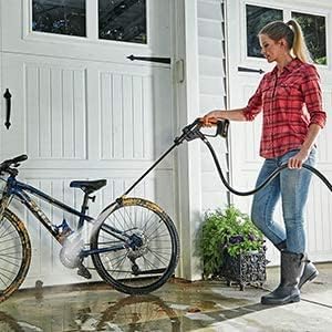 WORX 18V(20V MAX) Akku Mobiler Hochdruckreiniger Hydroshot WG620E.4, 2,0Ah, Powershare, Multi-Sprühdüse, Lange Lanze, 6m Schlauch, Akku & Schellladegerät