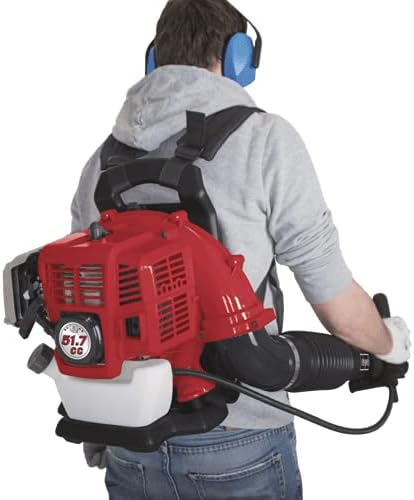 Scheppach Benzin Laubbläser LB5200BP | Anti-Vibrationssystem | 51,7 cm³ 2-Takt-Benzinmotor 1400W | Luftgeschwindigkeit 295 km/h | rückentragbar