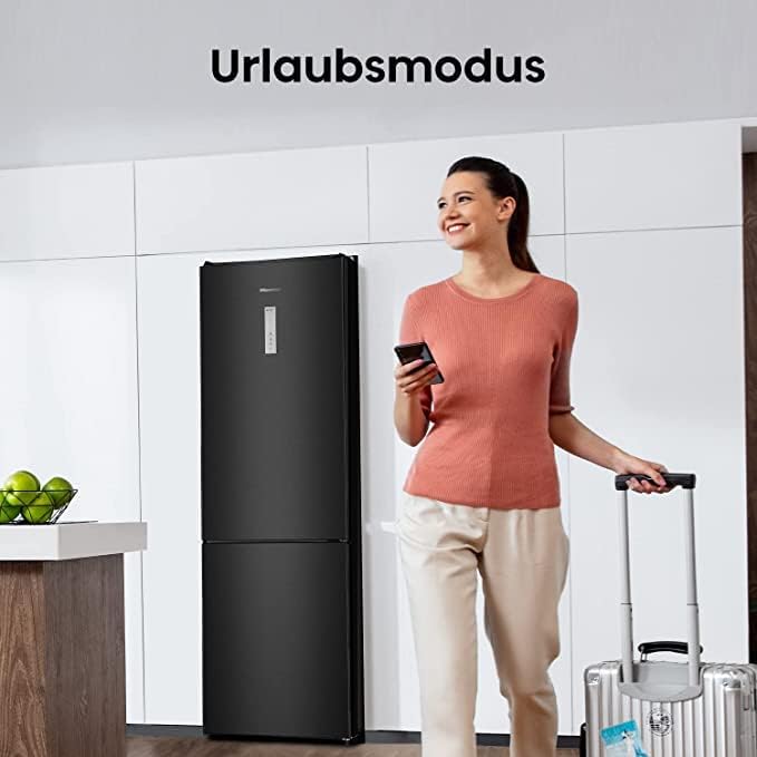 Hisense RB327N4ADD Frigorifero Combinato, Classe Energetica D, Total NoFrost, Porta Reversibile, Griglia Portabottiglie, Vano Frigo 171 Litri, Vano Congelatore 85 Litri, Look Acciaio Inox