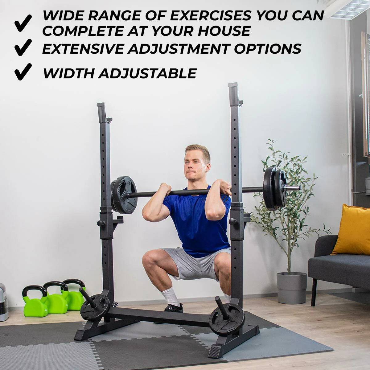Core Half Rack Squat Rack 107X60X150 cm, schwarz