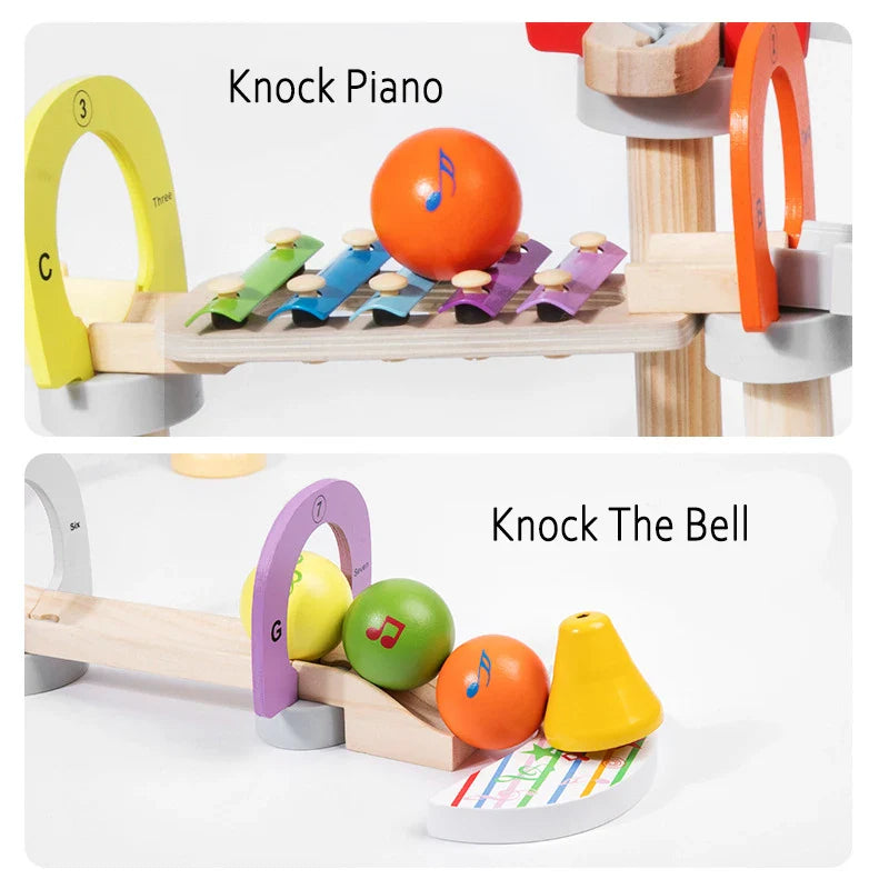 Pista delle biglie musicale - Melodie Montessori - Giocattolo sensoriale