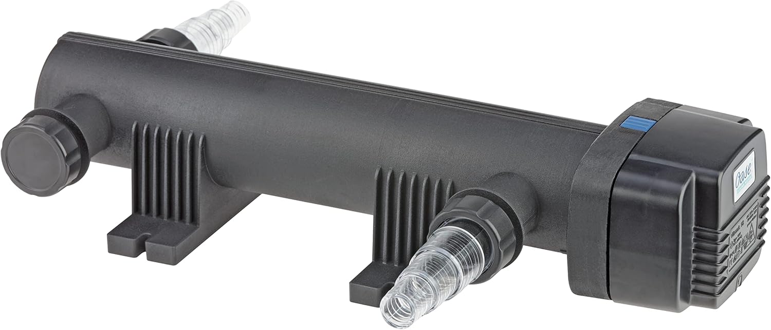 OASE 57377 Filtro a flusso continuo BioSmart UVC 16000 adatto per laghetti fino a 16 m³, sistema di filtraggio, set di filtraggio incl. materiale filtrante e chiarificatore UVC, nero