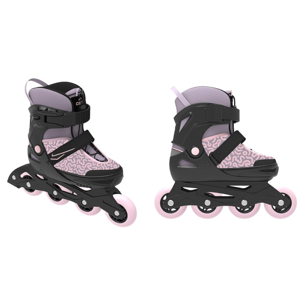 Pattini in linea softboot per bambini CRIVIT, con aiuto per la calzata e maniglia di trasporto (Rosa, 29-33) - B-Ware ottime condizioni
