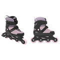 Pattini in linea softboot per bambini CRIVIT, con aiuto per la calzata e maniglia di trasporto (Rosa, 29-33) - B-Ware ottime condizioni