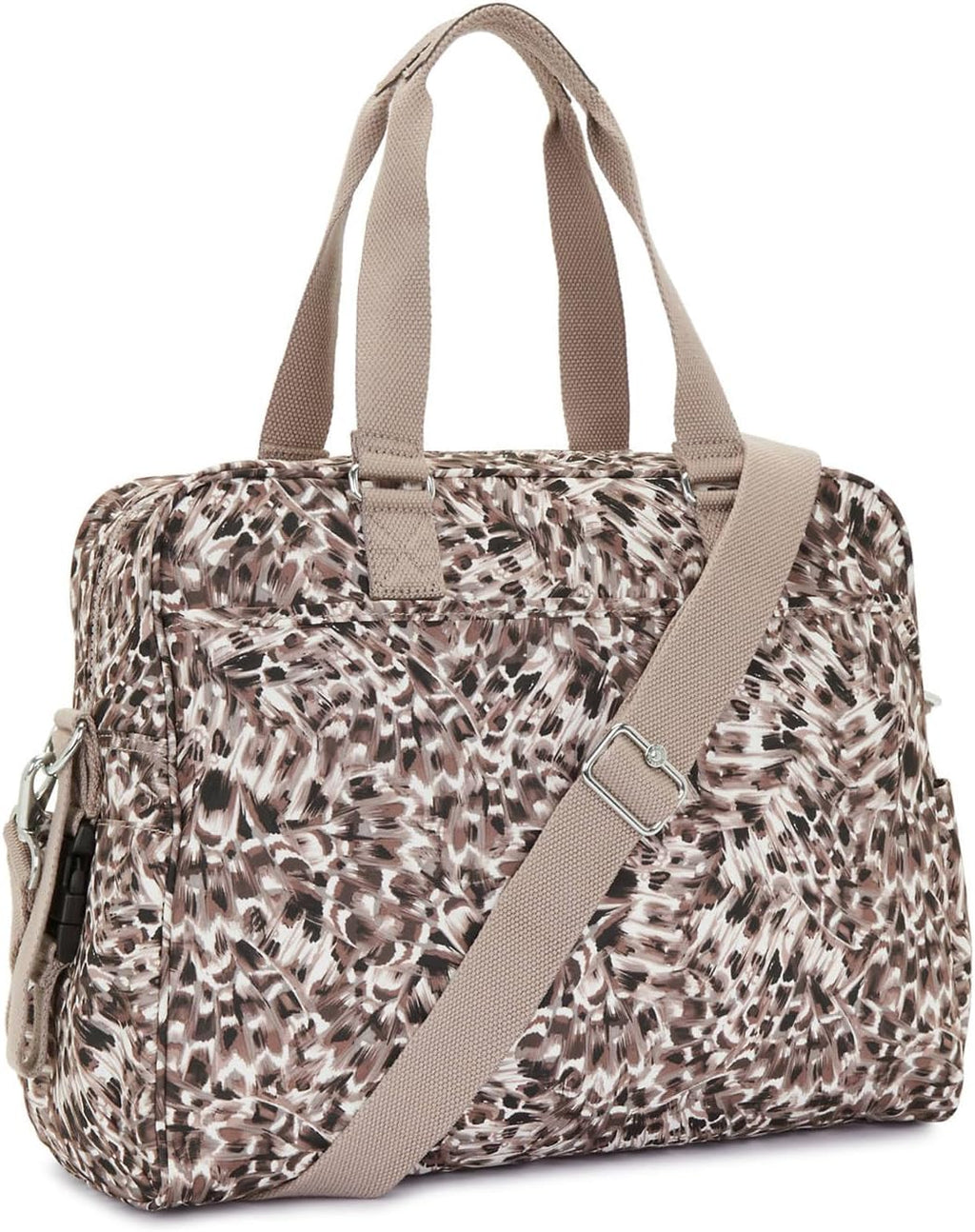 Kipling Alanna bedruckte Wickeltasche mit Leopardenfedern, Leopardenfedern
