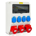 Sonnewelt Quadro di distribuzione a parete FI 4 prese Schuko e presa CEE 16/32A