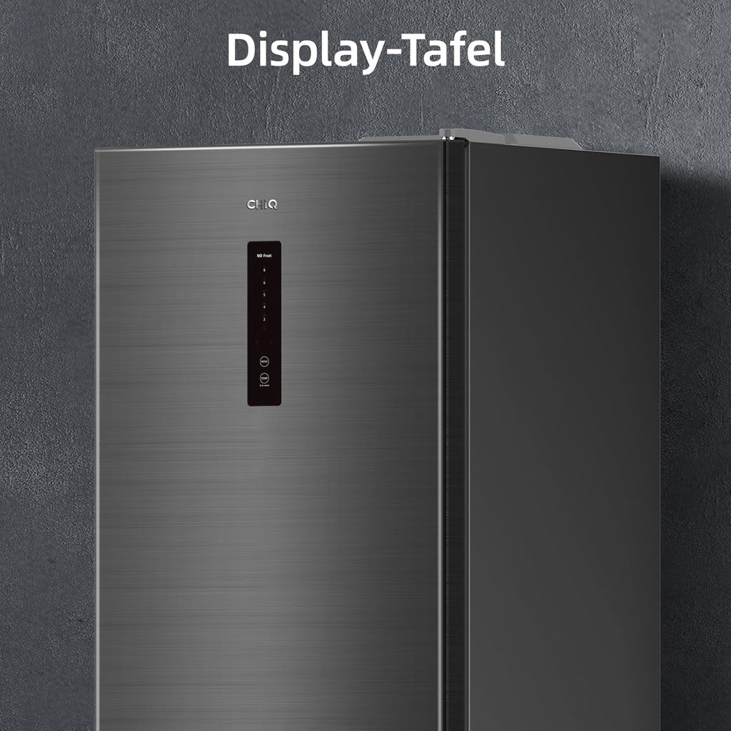 CHIQ CTT107BC Frigorifero Piccolo 107 Litri, Altezza 84 cm, Profondità 55 cm, Ingombro di soli 0,3 ㎡, Micro-Congelatore, Vario Box, 7 Livelli di Controllo della Temperatura, Silenzioso, 87 kWh/anno, Nero