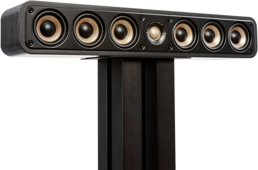 Polk Audio SIGS35CELWT Signature Elite ES35 Altoparlante centrale, altoparlante centrale sottile ad alta risoluzione, certificato Hi-Res, compatibile con Dolby Atmos e DTS:X, bianco