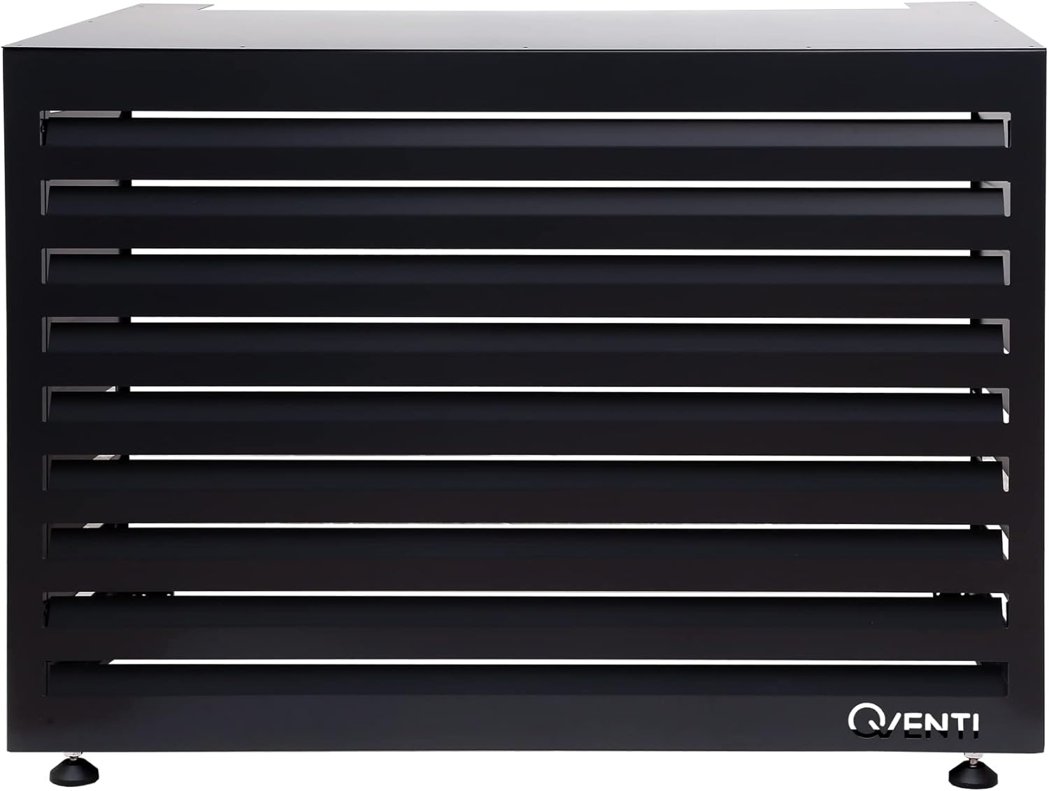 Copertura Qventi per condizionatore - Antracite/Grigio - Alluminio - Griglia di protezione - Rivestimento - Facile montaggio - Taglia S - Dimensioni esterne (LxPxH): 100 x 50 x 75 cm